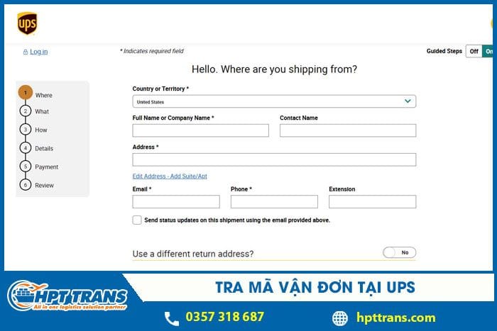 cách tra mã vận đơn tại ups 